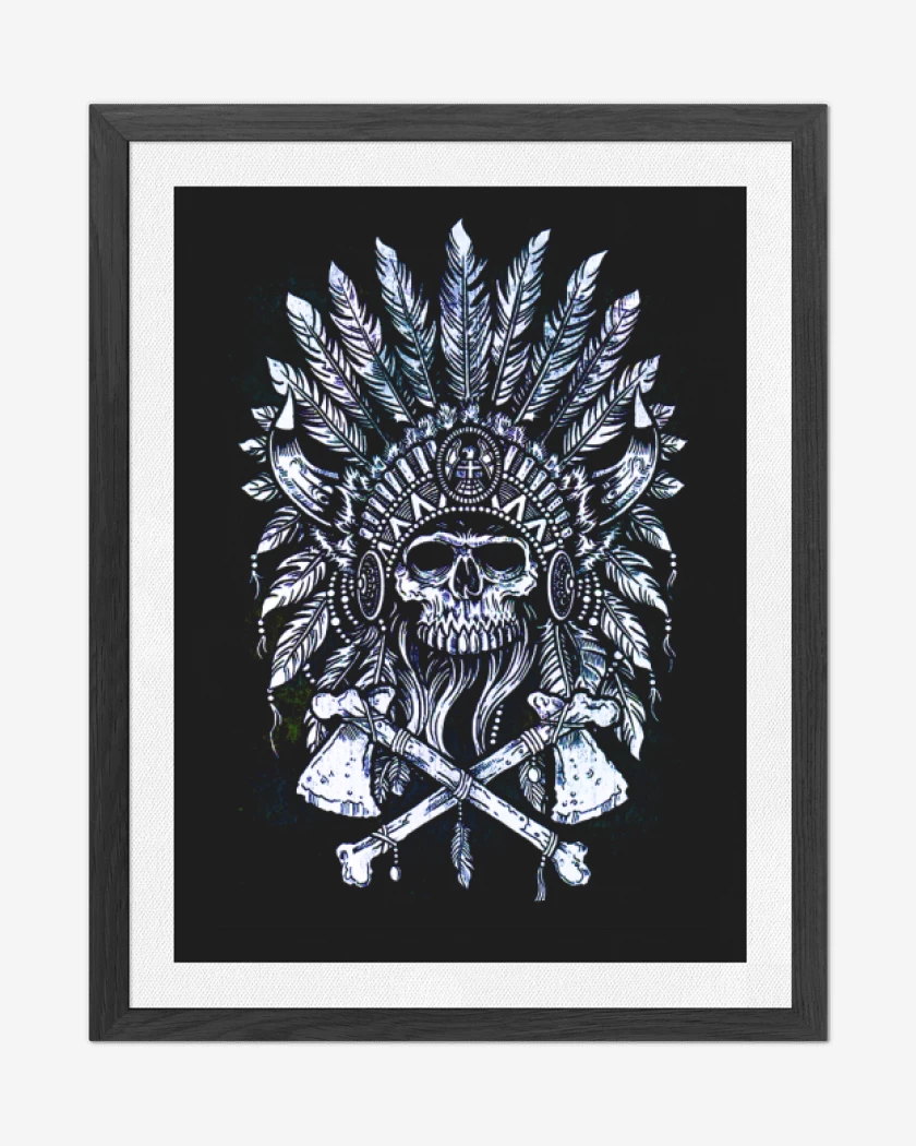 Cuadro decorativo Negro de Indian skull 3