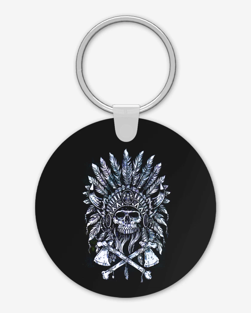 Llavero Negro de Indian skull 3