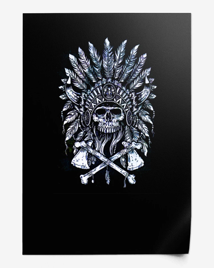 Print Indian skull 3