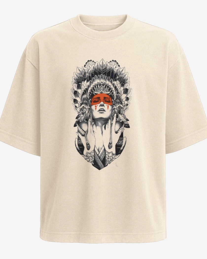 Polera Oversize Beige de india 