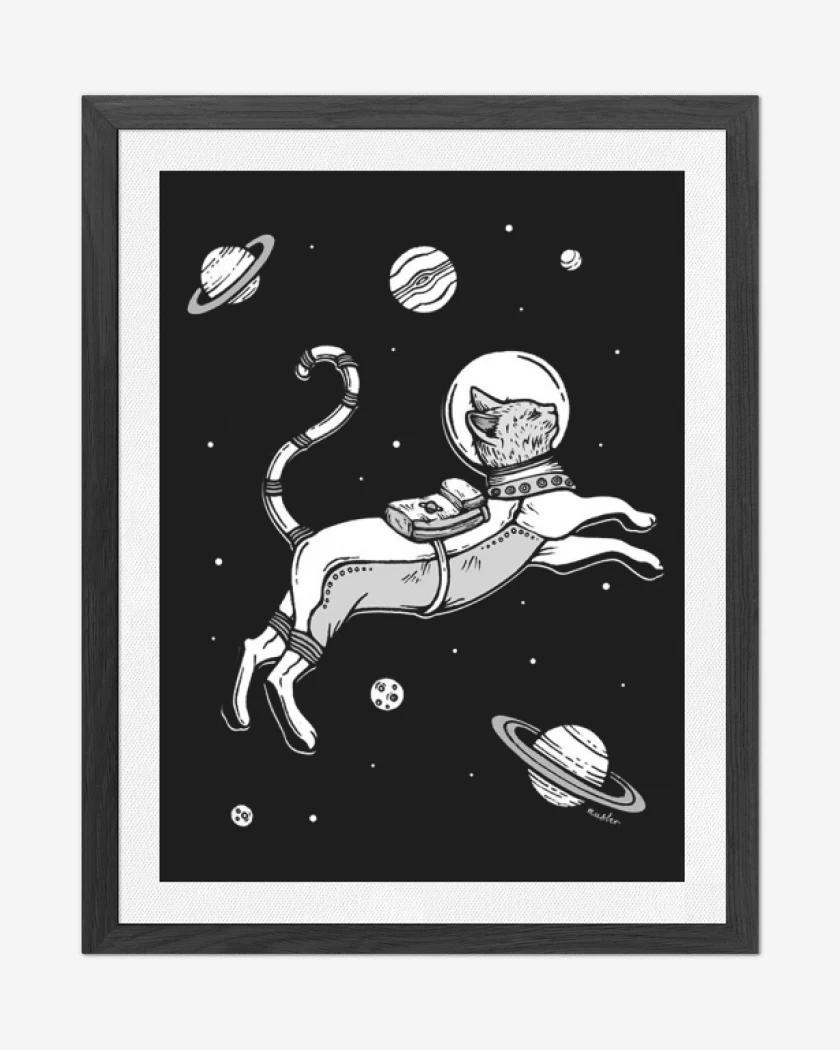 Cuadro decorativo Negro de gato espacio