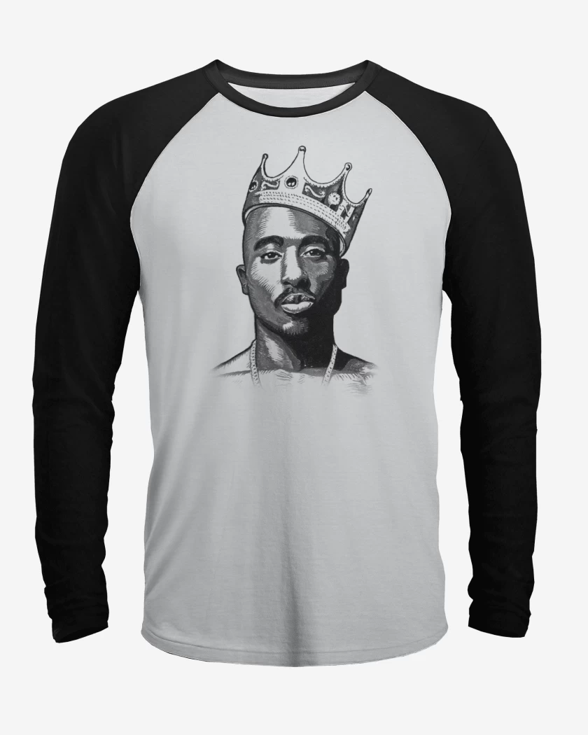 Polera Raglan Blanco / Negro de Tupac