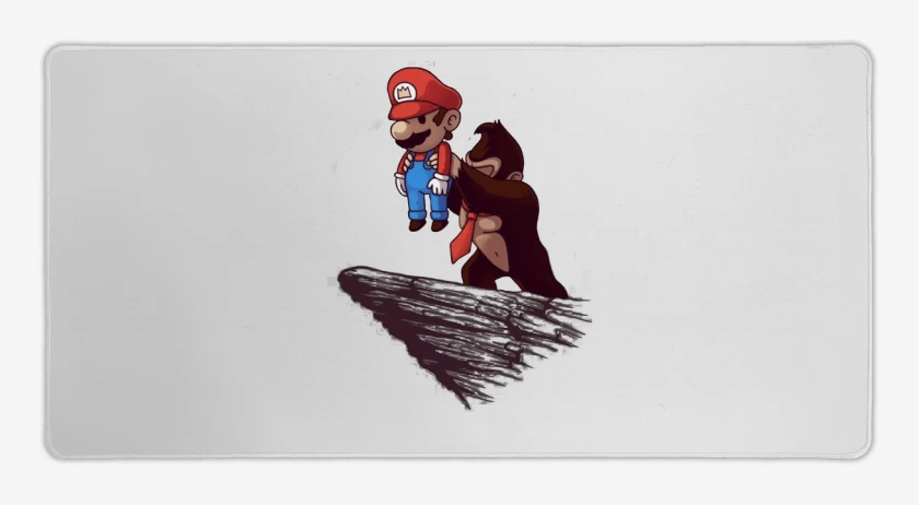 Mouse pad Gamer Blanco de Super bigote Don King 