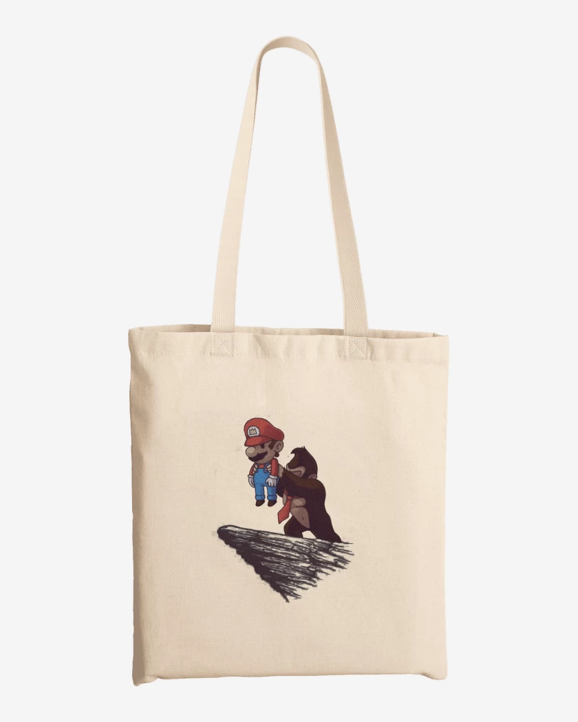 Totebag Blanco de Super bigote Don King 