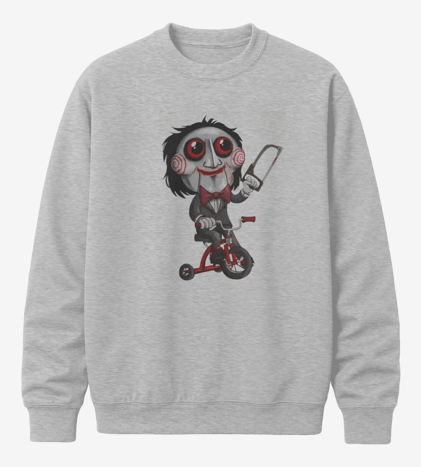 Poleron polo Gris Melange de Muñeco Saw