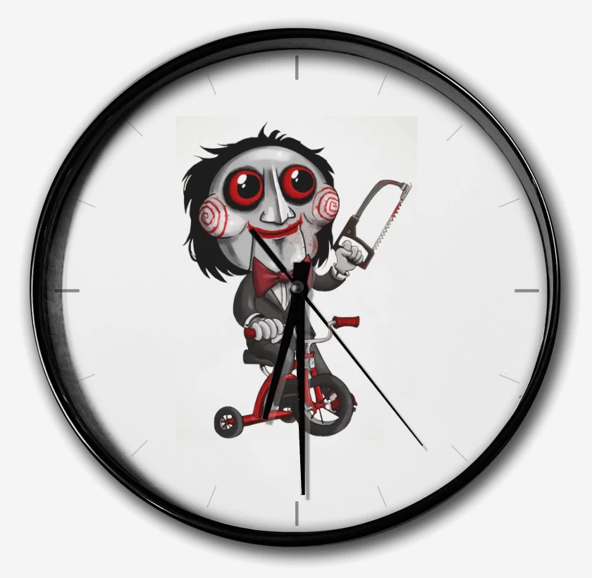 Reloj Blanco de Muñeco Saw