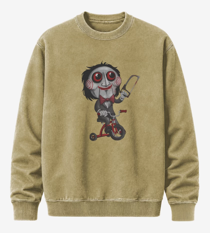 Poleron Polo Acid Wash Beige de Muñeco Saw