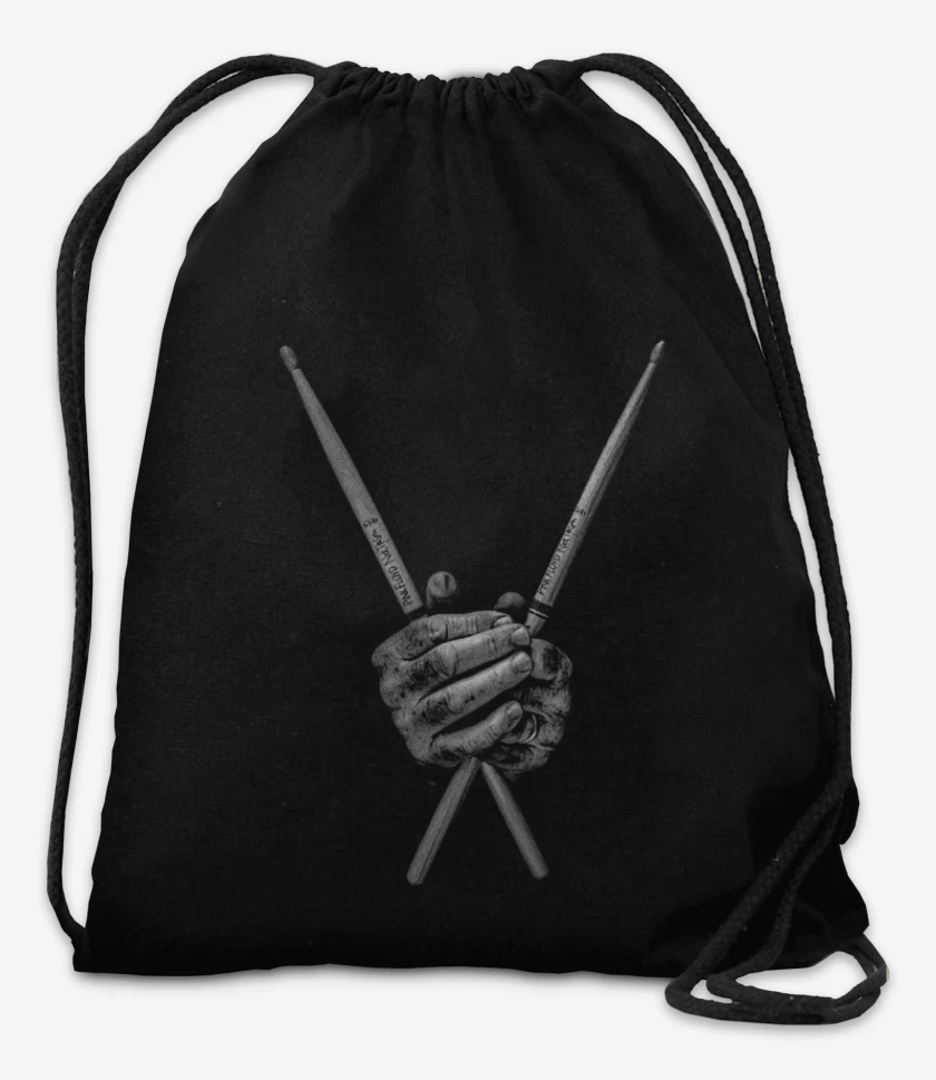 Mochila Negro de Manos baquetas 