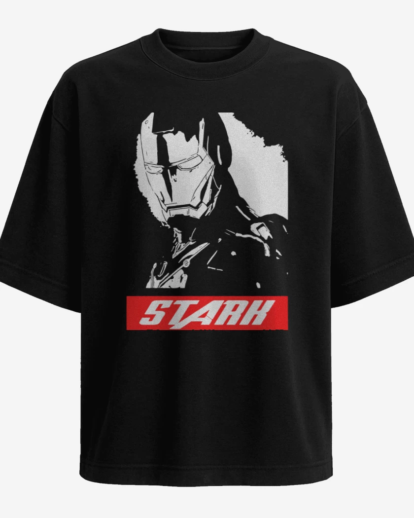 Polera Oversize Negro de Iron Man - Stark