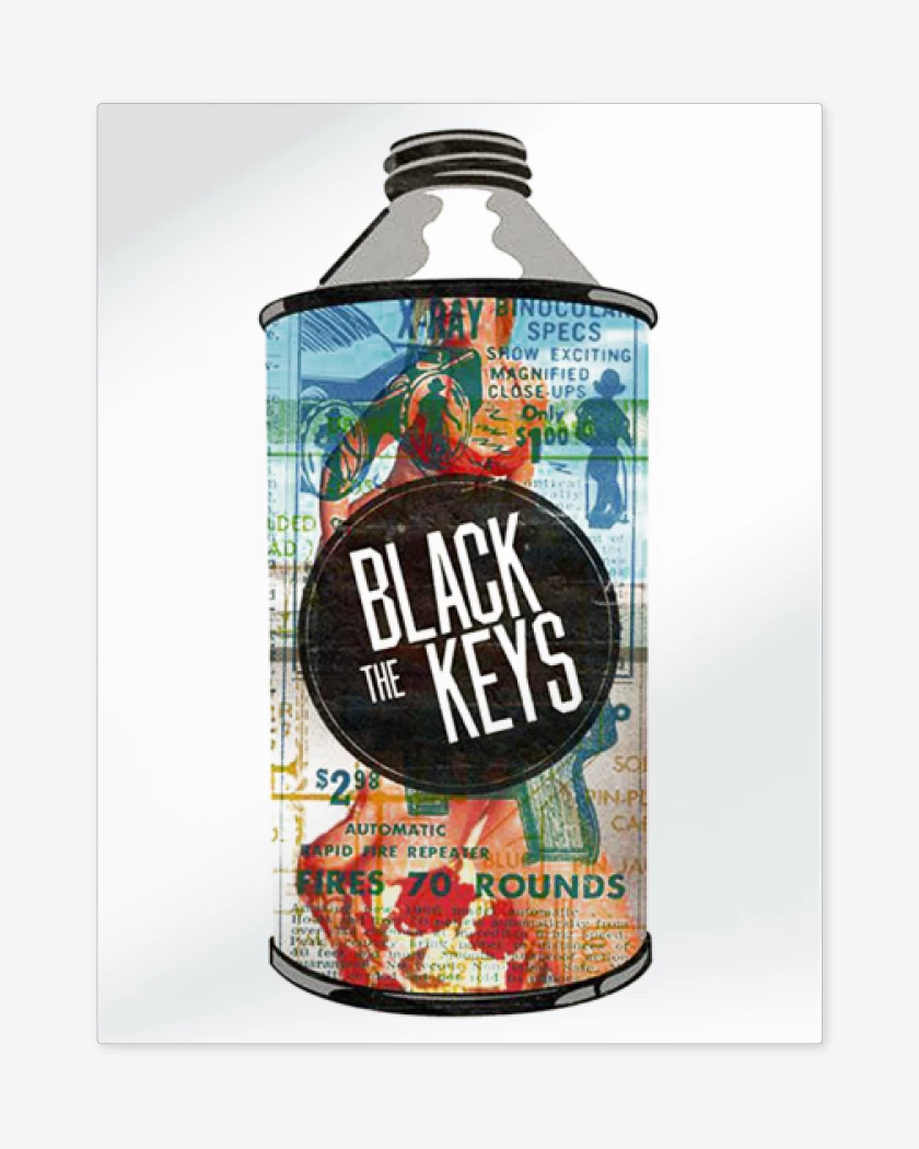 Print metalico Blanco de The black keys  3