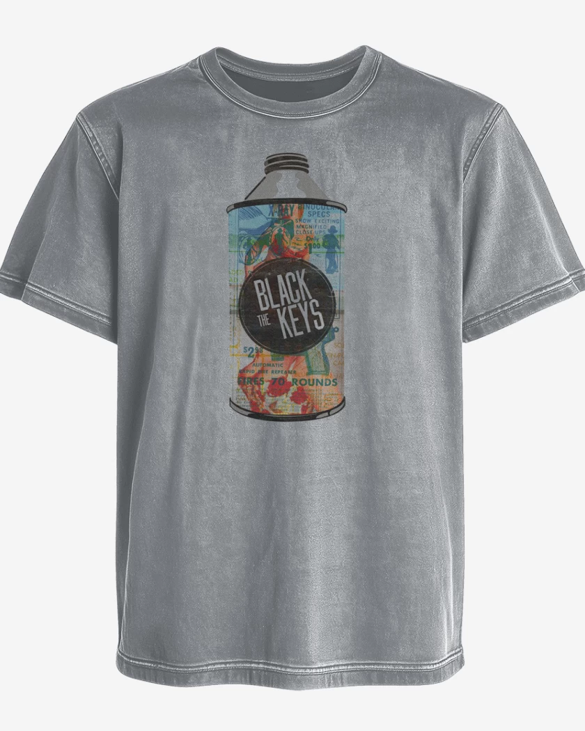 Polera desgastada Gris Melange de The black keys  3