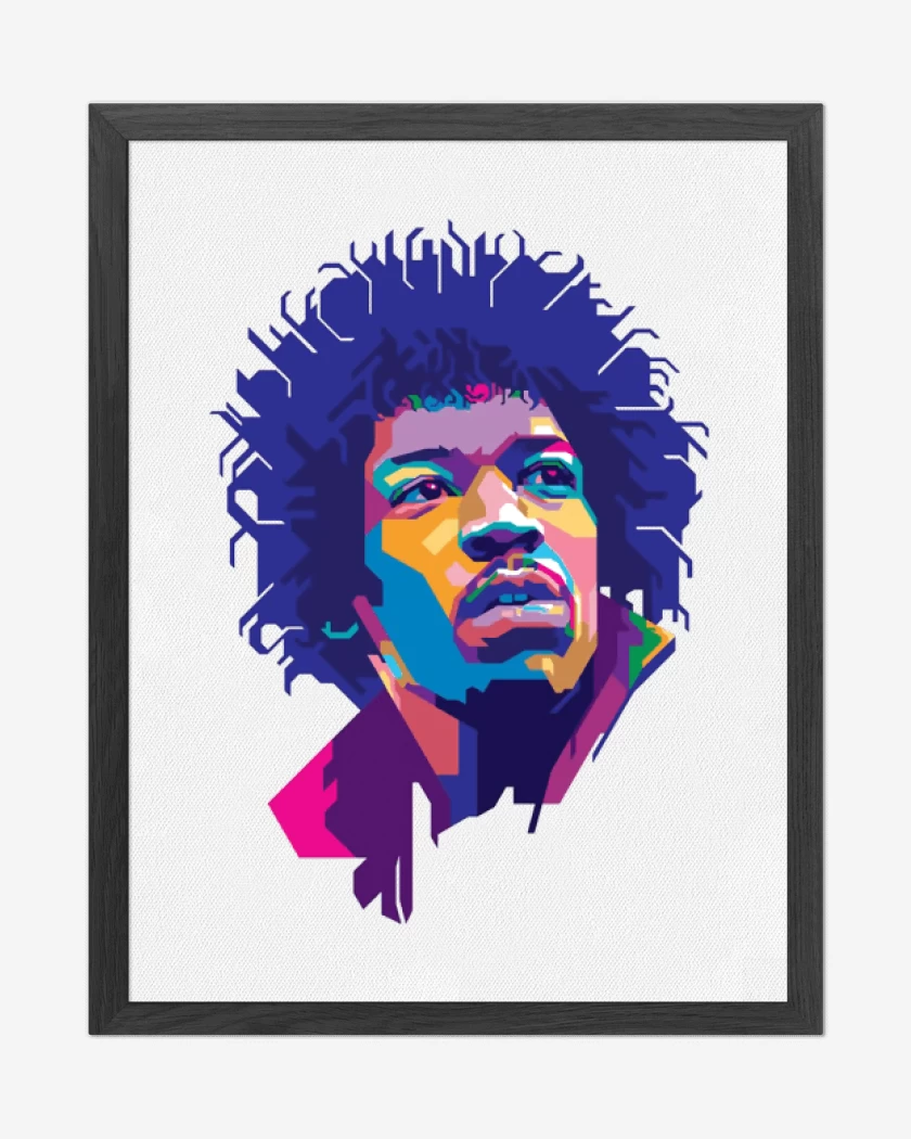 Cuadro decorativo Blanco de Jimmy hendrix 