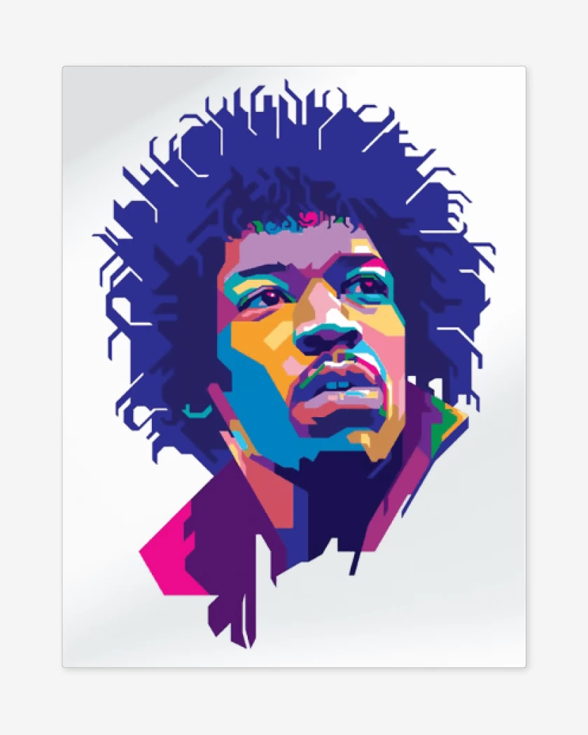 Print metalico Jimmy hendrix 