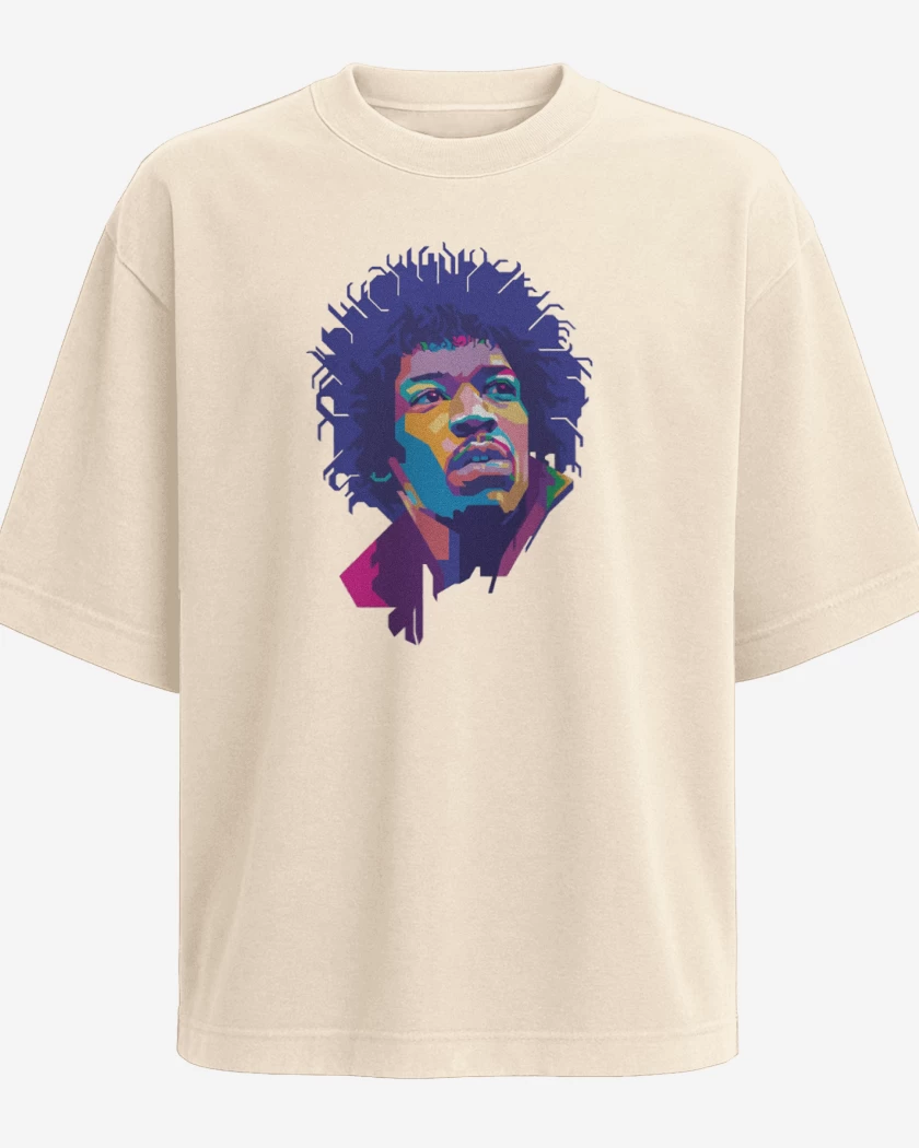 Polera Oversize Beige de Jimmy hendrix 