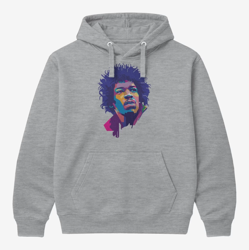 Polerón Canguro Gris Melange de Jimmy hendrix 