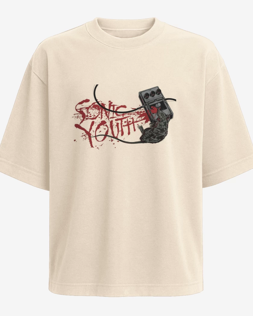 Polera Oversize Beige de Sonic Youth
