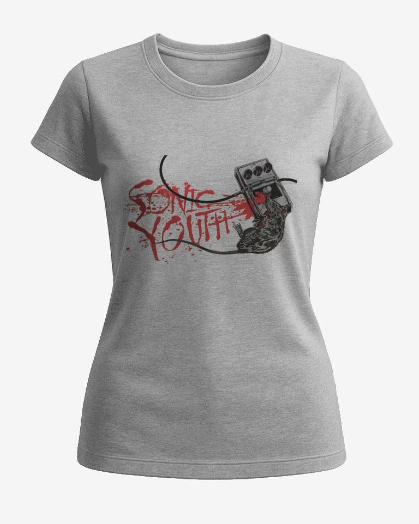 Polera de Mujer Gris Melange de Sonic Youth