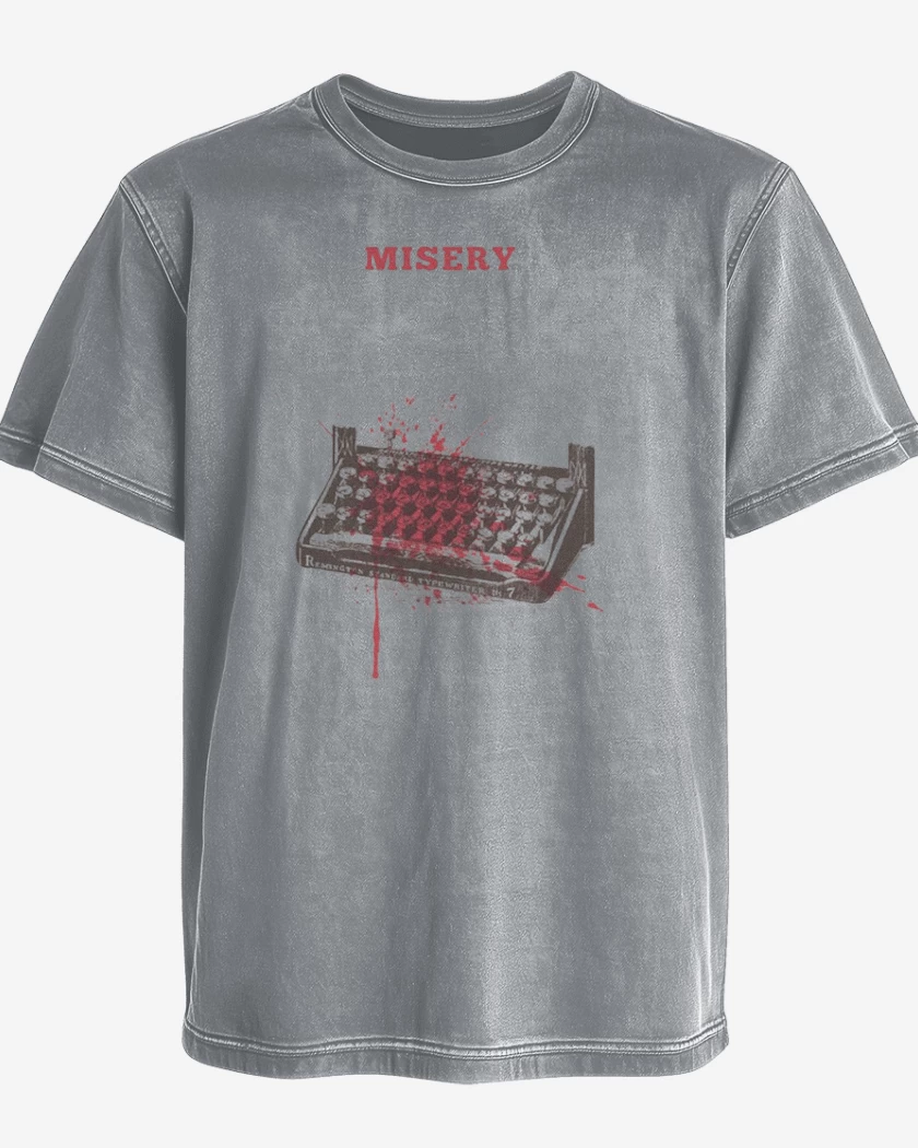 Polera desgastada Gris Melange de Misery