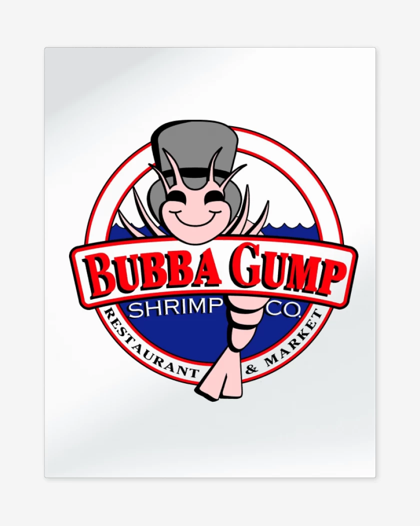Print metalico Blanco de Bubba Gump