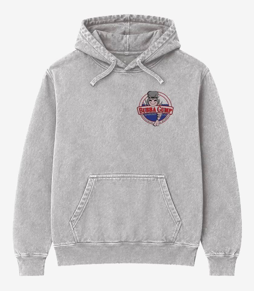 Poleron Canguro Acid Wash Gris Melange de Bubba Gump