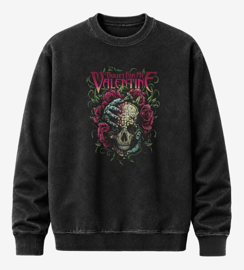 Poleron Polo Acid Wash Negro de Bullet for my valentine