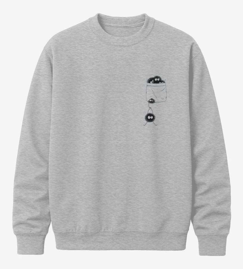 Poleron polo Totoro bolsillo