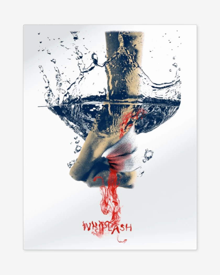 Print metalico Blanco de Whiplash
