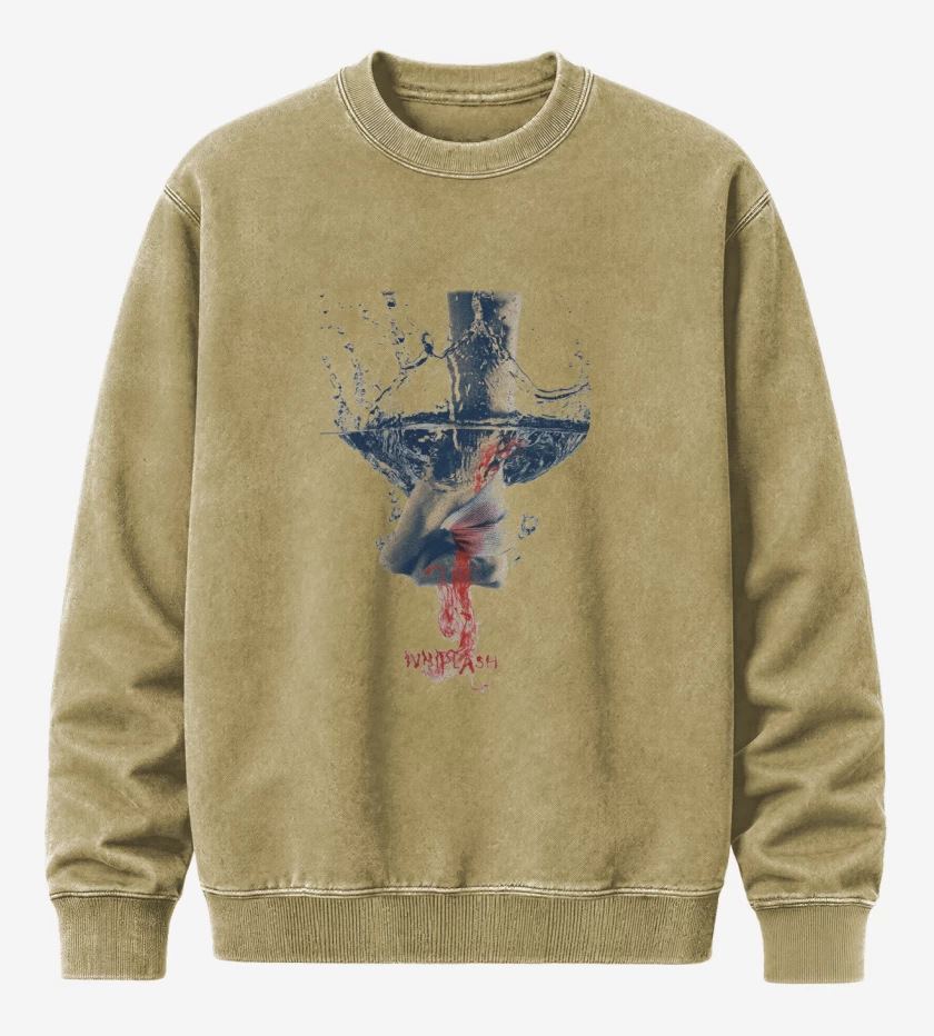 Poleron Polo Acid Wash Beige de Whiplash