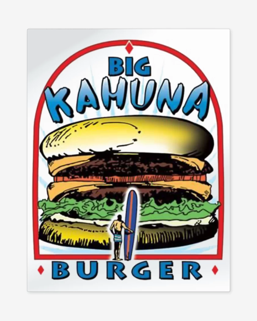 Print metalico Blanco de Big kahuna