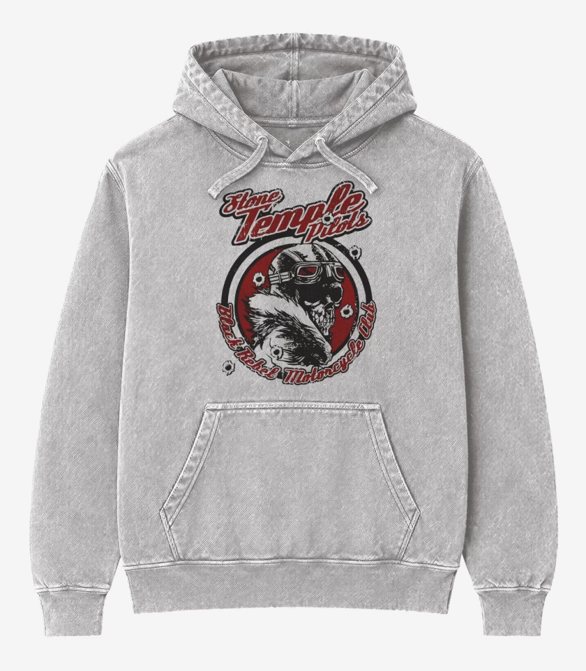 Poleron Canguro Acid Wash Gris Melange de stone temple pilots  3