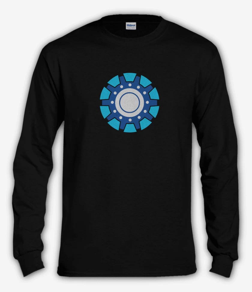 Polera manga larga Negro de Iron Man - Reactor v1