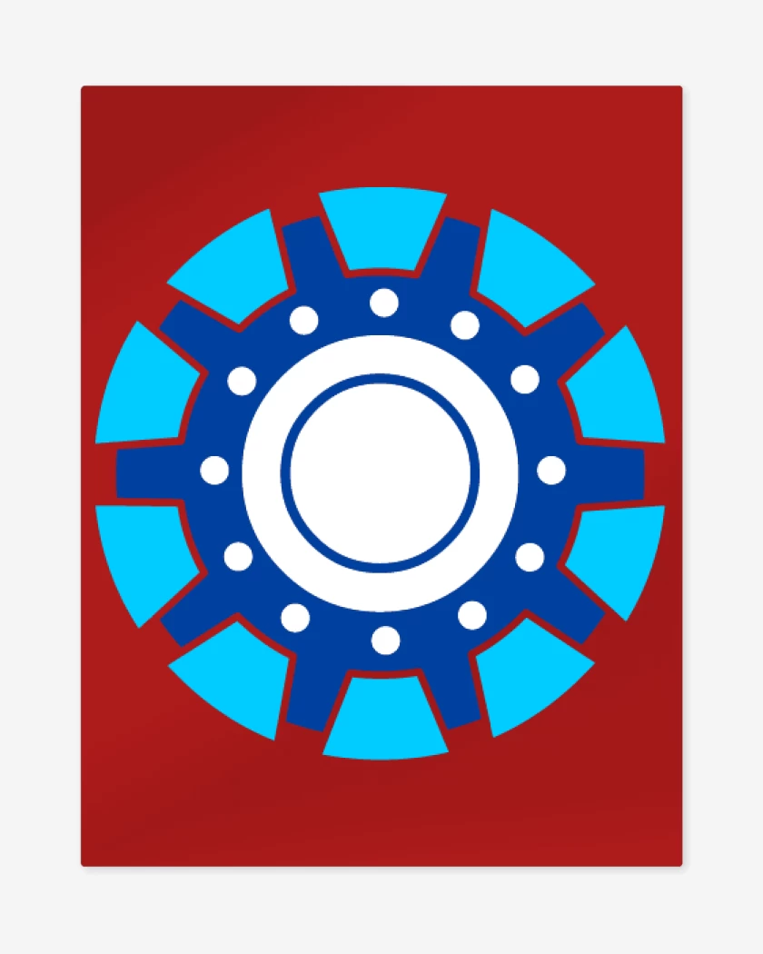 Print metalico Rojo de Iron Man - Reactor v1