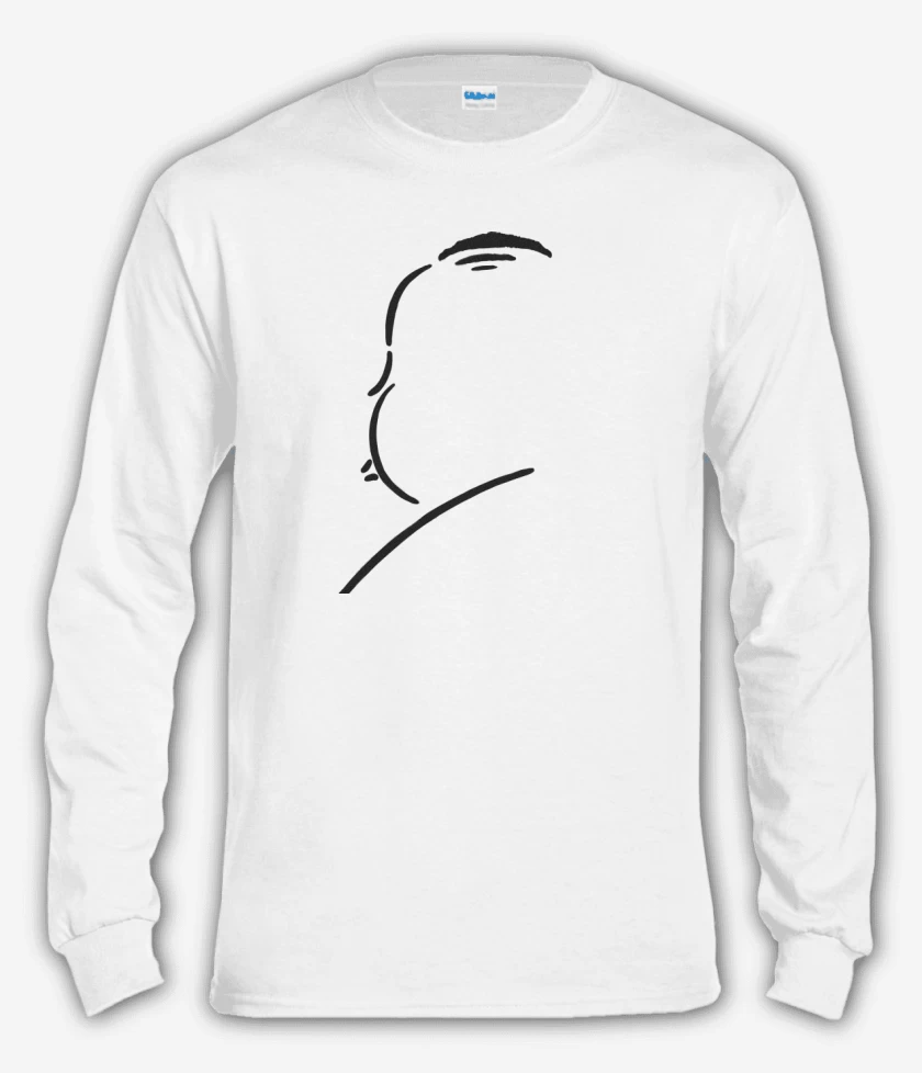 Polera manga larga Blanco de Hitchcock