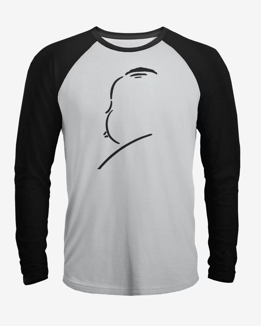 Polera Raglan Blanco / Negro de Hitchcock