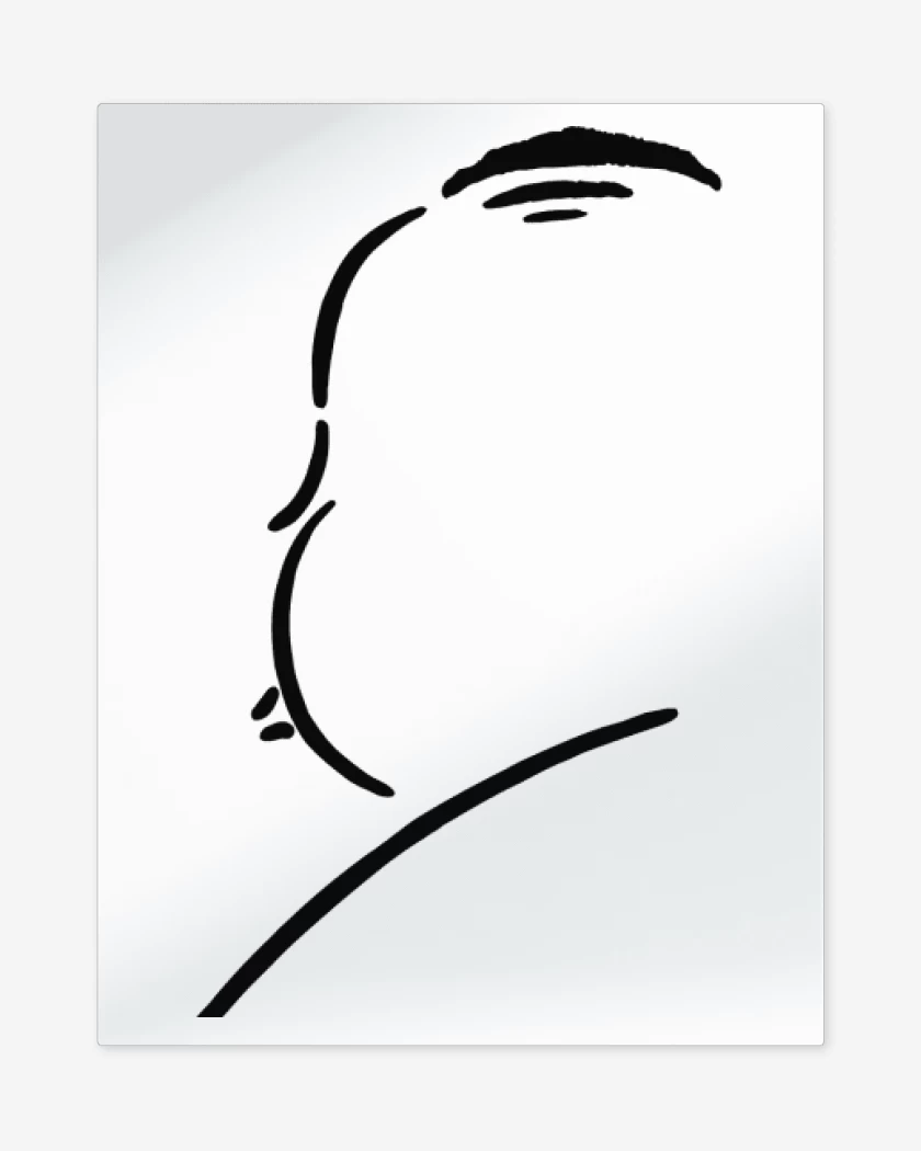 Print metalico Blanco de Hitchcock