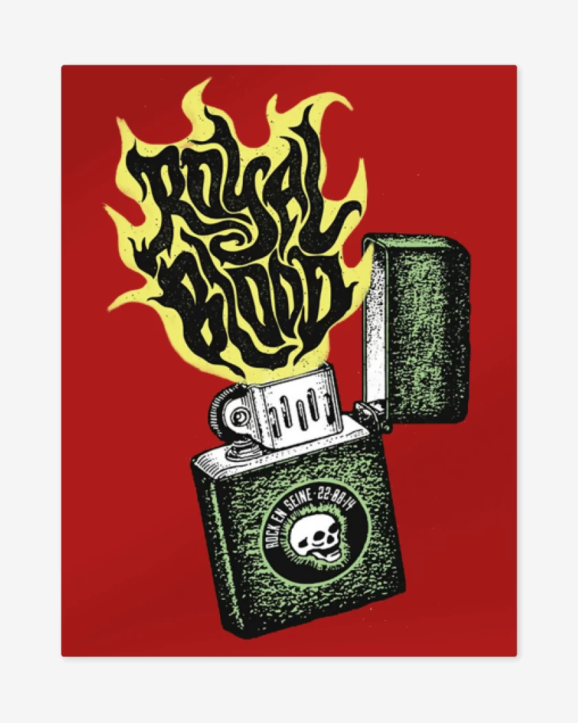 Print metalico Rojo de Royal blood 