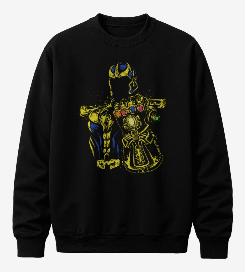 Poleron polo Negro de Titan Thanos