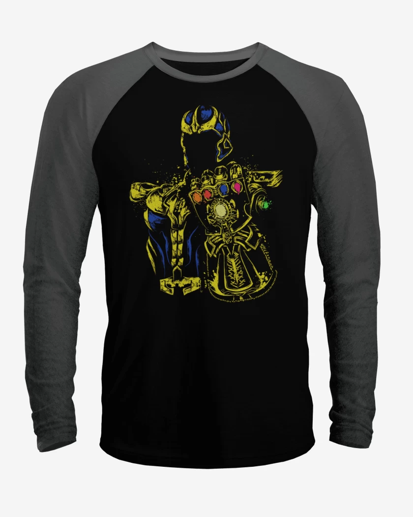 Polera Raglan Negro / Negro Heather de Titan Thanos