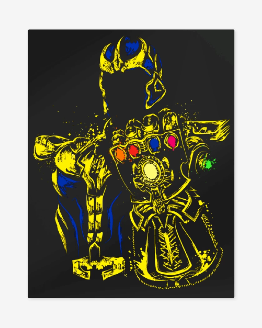 Print metalico Negro de Titan Thanos