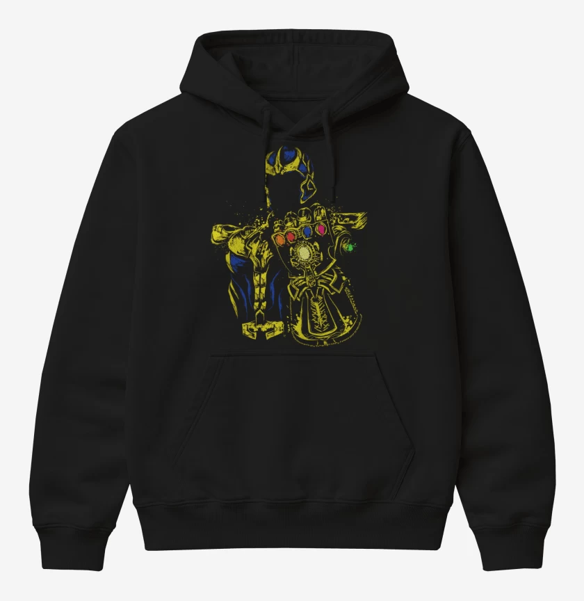 Poleron Canguro básico Negro de Titan Thanos