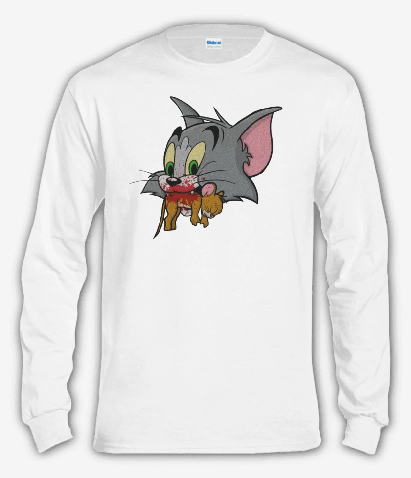Polera manga larga Blanco de Tom y Jerry 