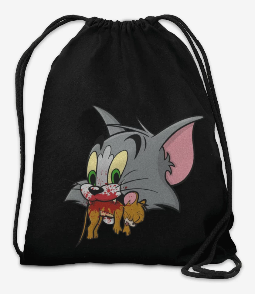 Mochila Negro de Tom y Jerry 