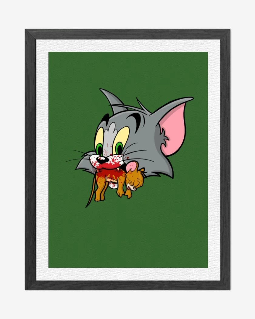 Cuadro decorativo Verde jade de Tom y Jerry 