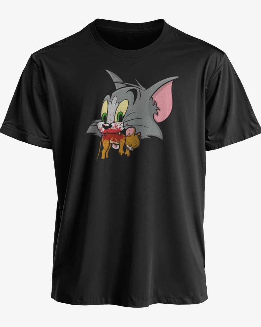 Polera premium Negro de Tom y Jerry 