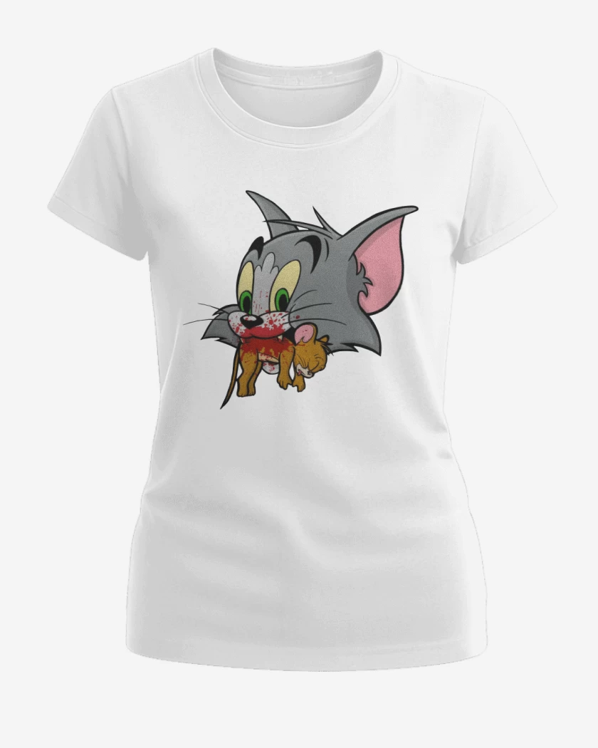 Polera de Mujer Blanco de Tom y Jerry 