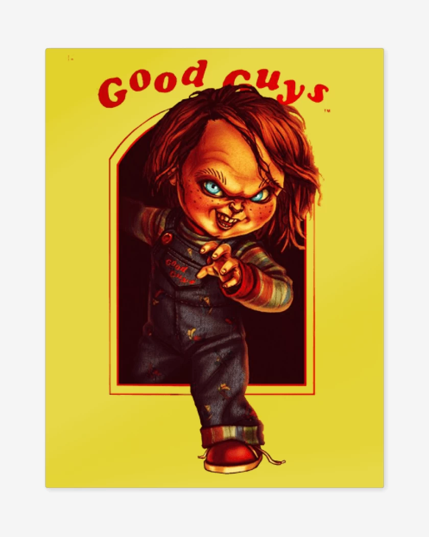 Print metalico Amarillo de Chucky Good guys