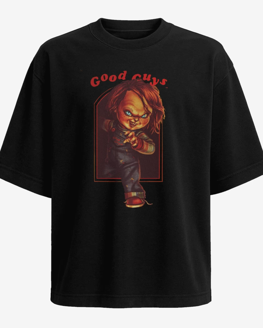 Polera Oversize Negro de Chucky Good guys