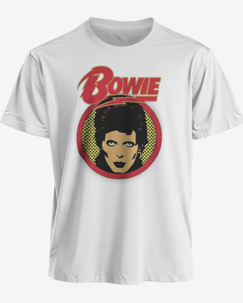 Polera premium Blanco de David Bowie