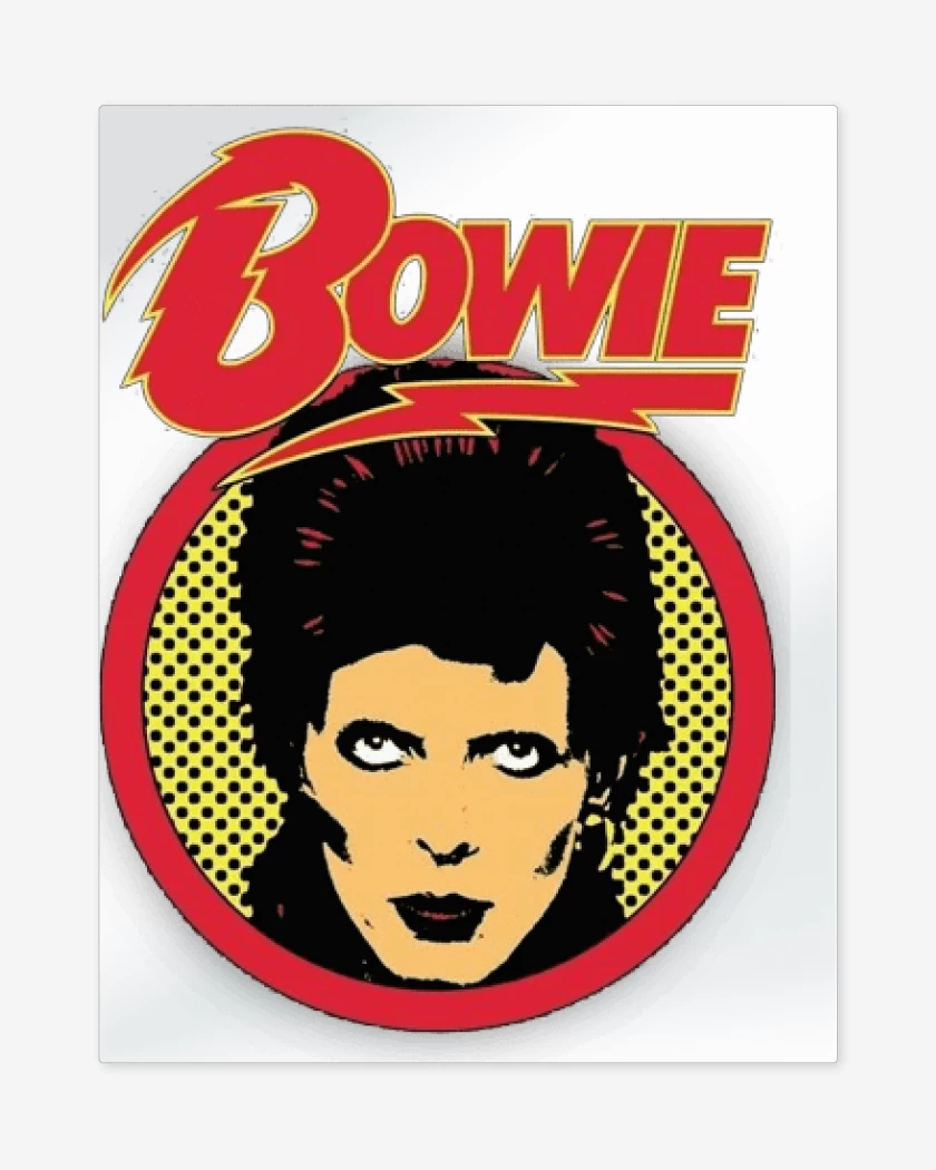 Print metalico Blanco de David Bowie