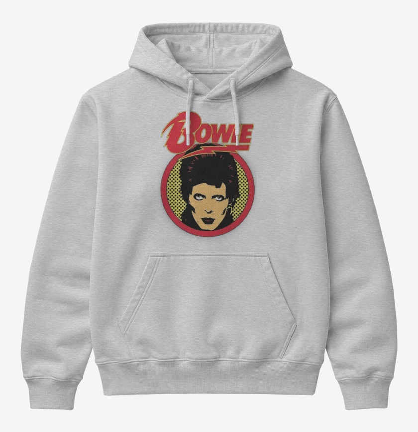 Poleron Canguro básico Gris Melange de David Bowie